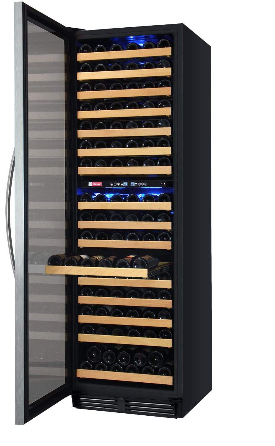 Allavino FlexCount Classic II Tru-Vino 172 Bottle Dual Zone Stainless Steel Left Hinge Wine Refrigerator YHWR172-2SL20-Allavino