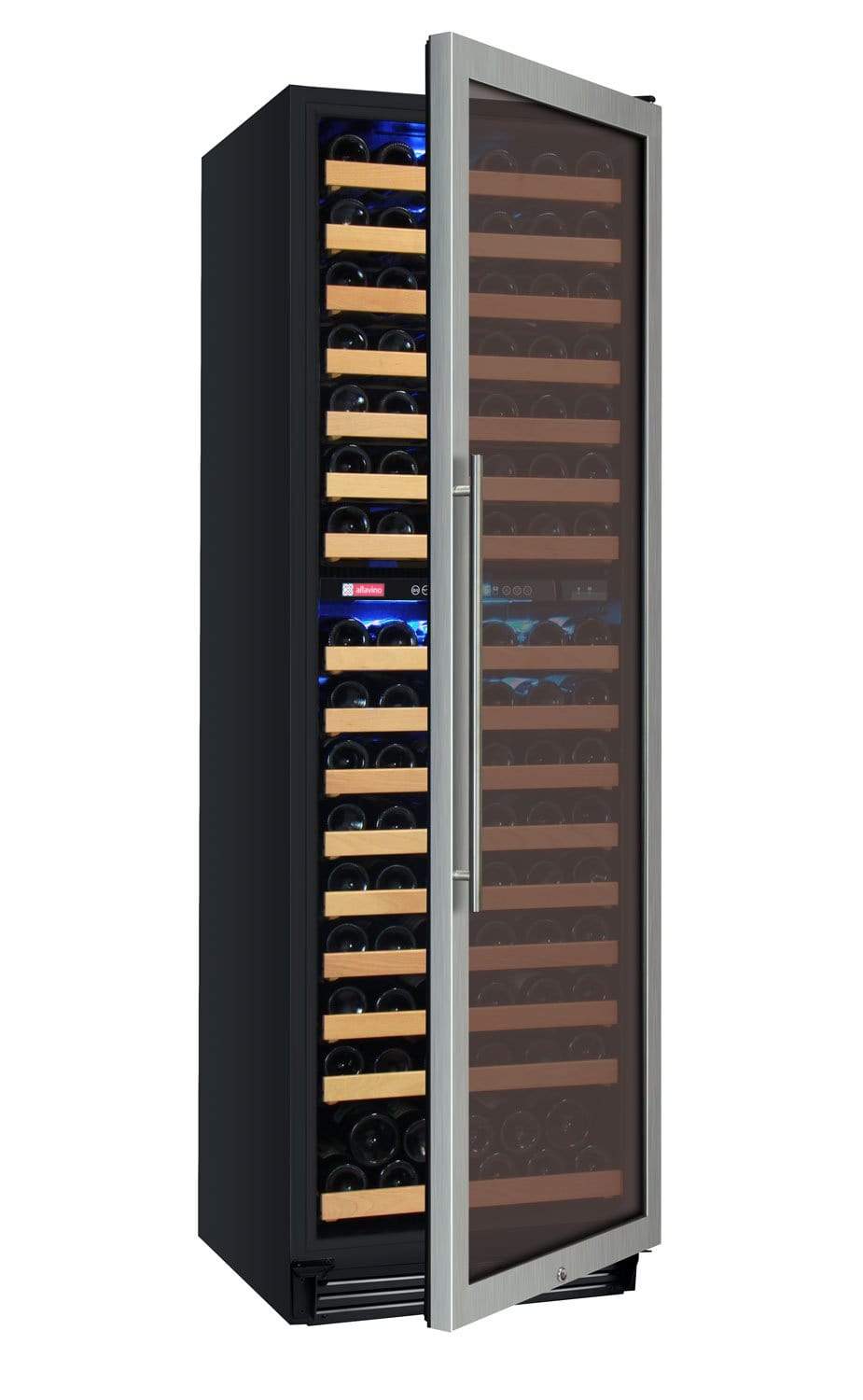 Allavino FlexCount Classic II Tru-Vino 172 Bottle Dual Zone Stainless Steel Right Hinge Wine Refrigerator YHWR172-2SR20-Allavino