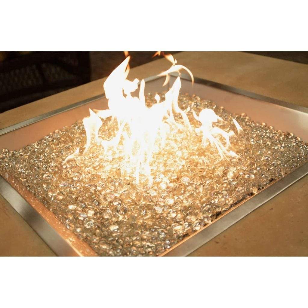 The Outdoor Greatroom | 24" x 24" Square Crystal Fire Plus Gas Burner