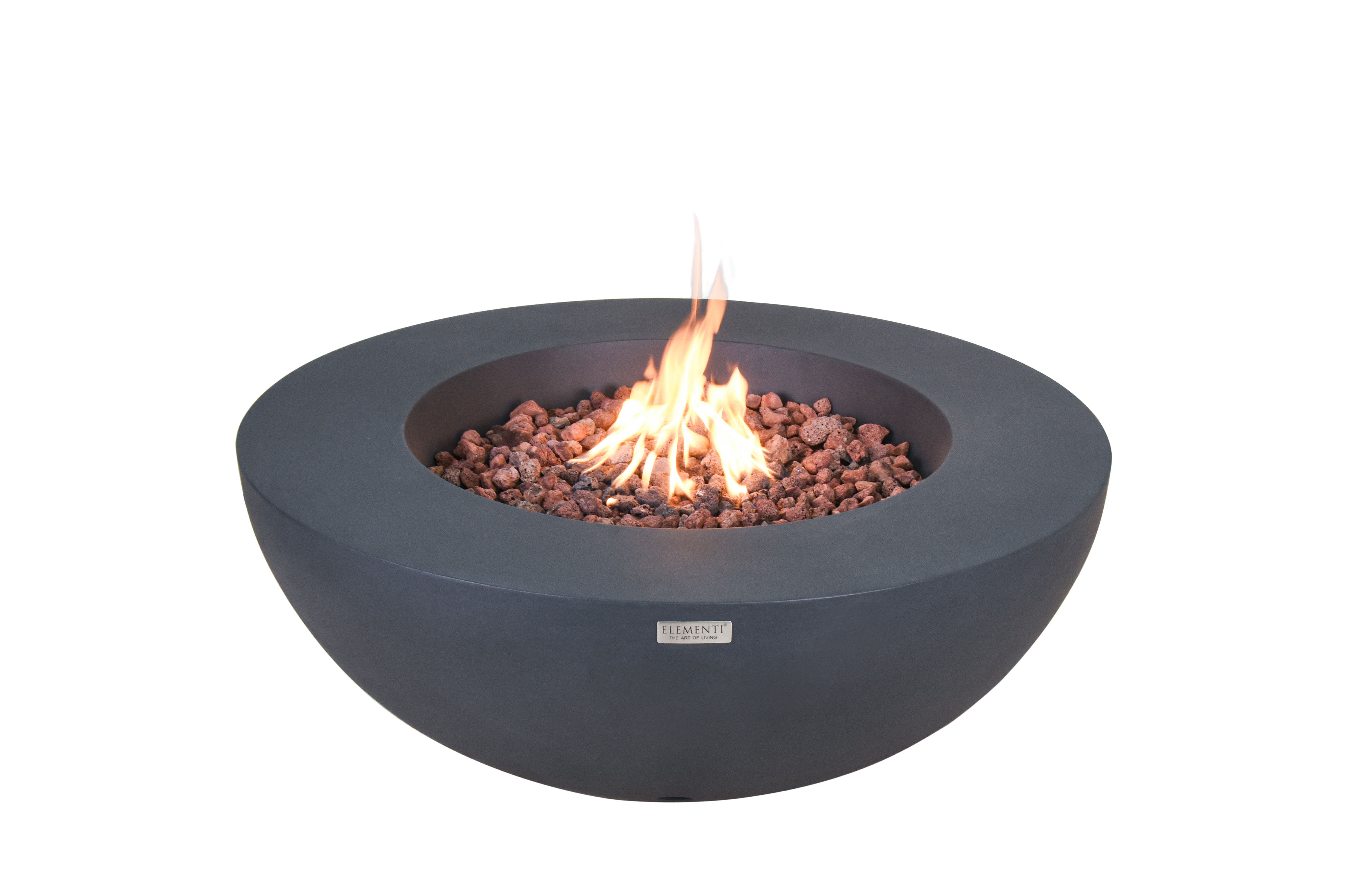 Elementi Lunar Bowl Fire Table - Dark Grey