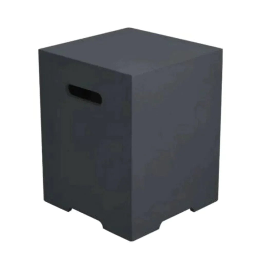 Elementi Square Tank Cover 15.7x15.7x20''H Dark Gray ONB01-109DG