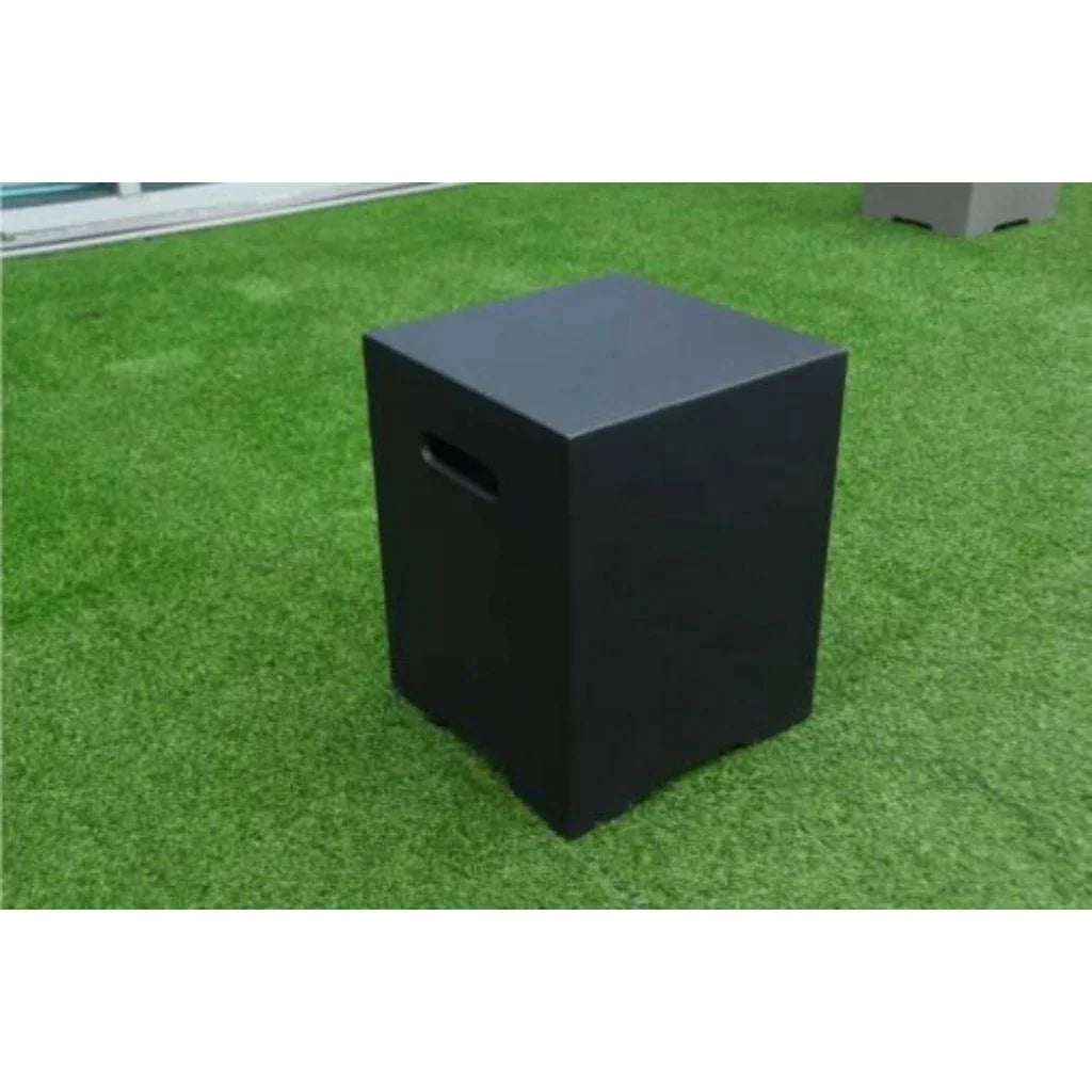 Elementi Square Tank Cover 15.7x15.7x20''H Dark Gray ONB01-109DG