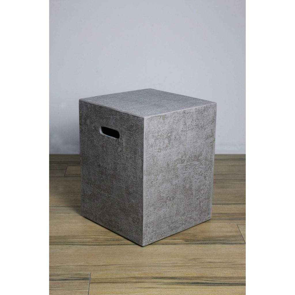 Elementi Square Tank Cover15.7x15.7x20''H - Light Gray ONB016LG