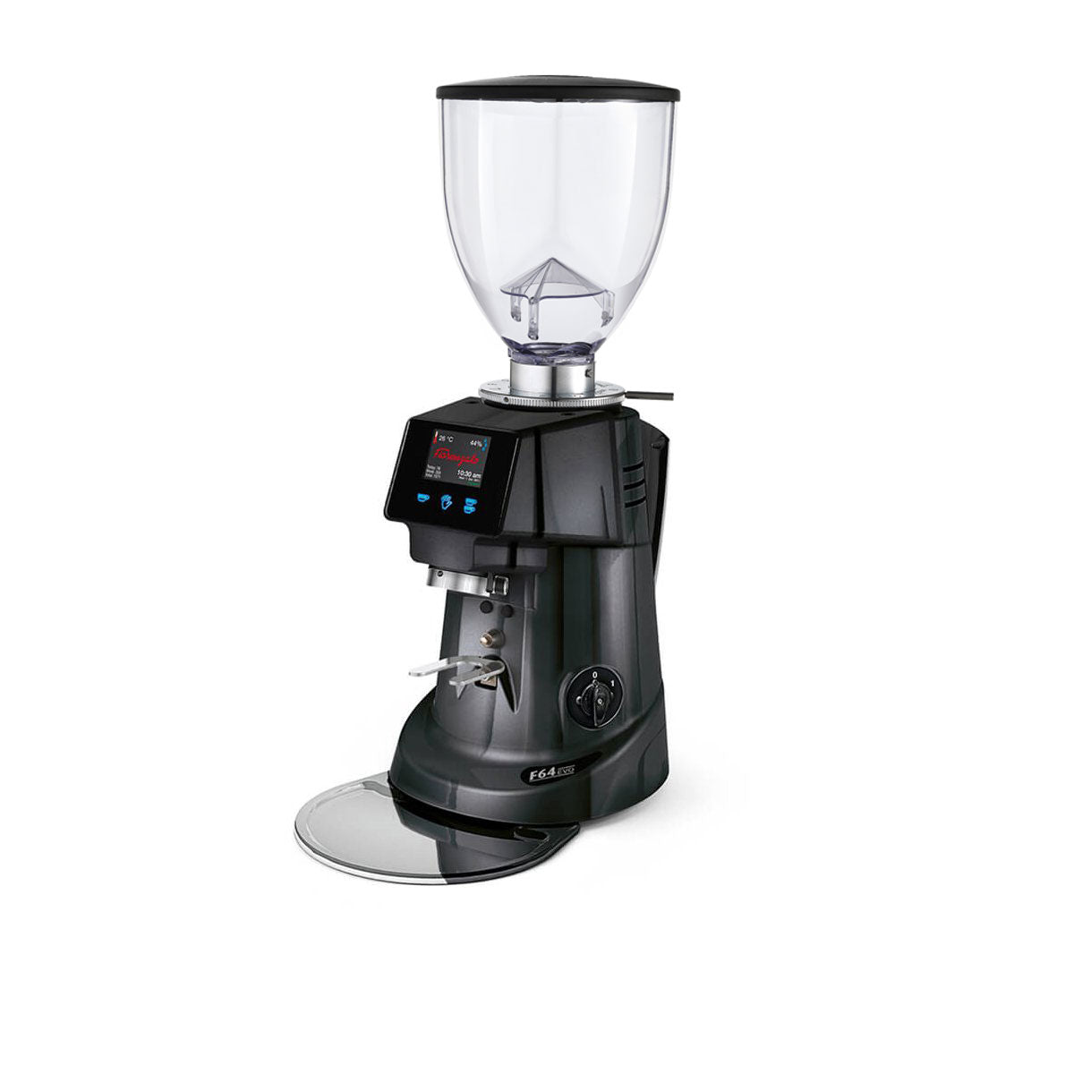 Fiorenzato F64 Evo Electronic Grinder In Chrome W/Tall Hopper