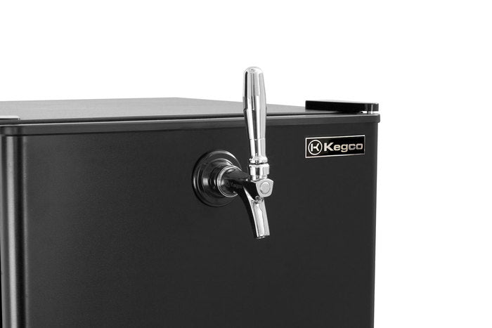 Kegco 17" Wide Draft Beer Single Tap Black Commercial/Residential Mini Kegerator - HK-46-DB