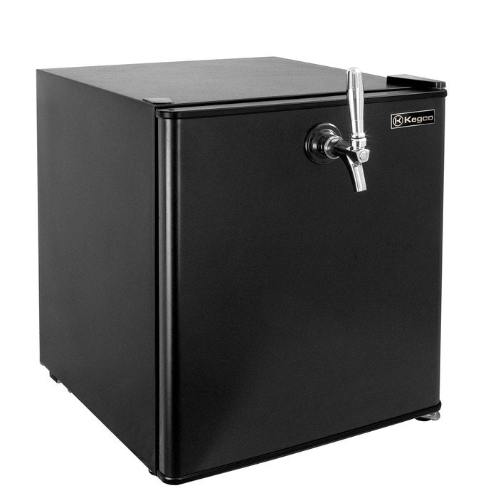 Kegco 17" Wide Draft Beer Single Tap Black Commercial/Residential Mini Kegerator - HK-46-DB