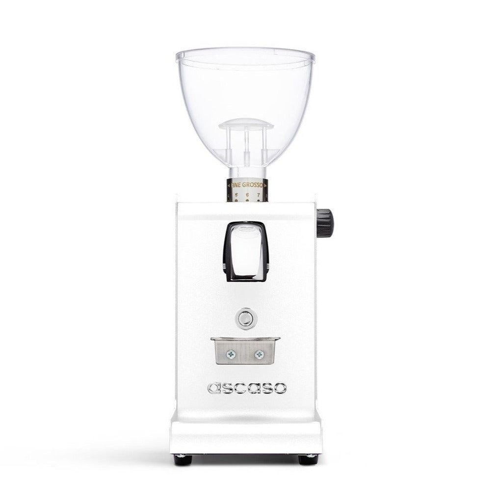 Ascaso i-STEEL Flat Burr Home Coffee Grinder, 54MM - White