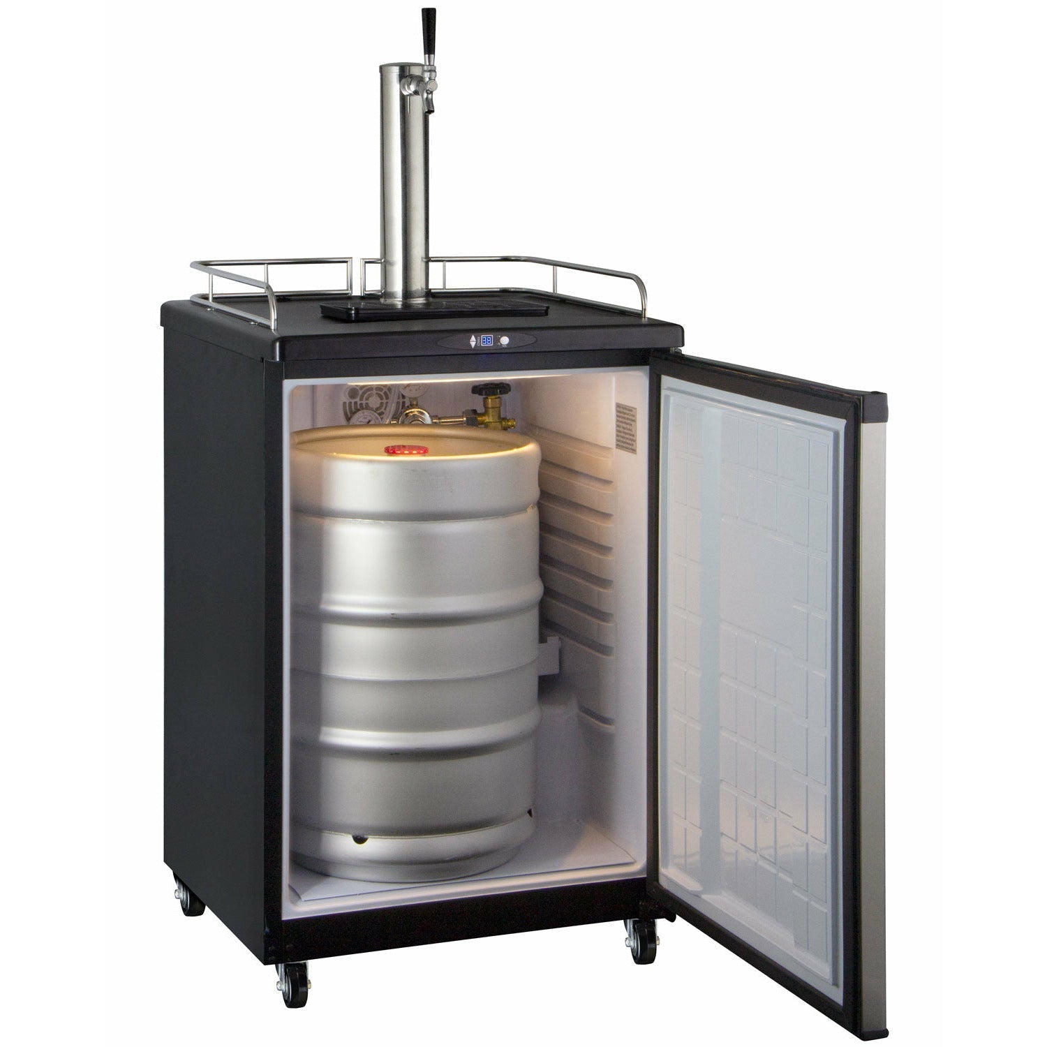 Kegco 24" Wide Cold Brew Coffee Single Tap Stainless Steel Commercial/Residential Kegerator - ICZ163S-1NK-11