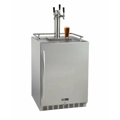 Kegco 24" Wide Cold Brew Coffee Triple Tap All Stainless Steel Outdoor Built-In Right Hinge Kegerator - ICHK38SSU-3-1