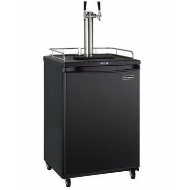 Kegco 24" Wide Dual Tap Black Commercial/Residential Digital Kegerator - Z163B-2NK-1