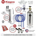 Kegco 24" Wide Dual Tap Black Stainless Steel Digital Kegerator - K309X-2NK-3