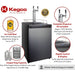 Kegco 24" Wide Dual Tap Black Stainless Steel Digital Kegerator - K309X-2NK-2