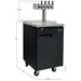 Kegco 24" Wide Homebrew Four Tap Black Commercial Kegerator - HBK1XB-4-2