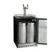 Kegco 24" Wide Kombucha Dual Tap Black Commercial Built-In Right Hinge Kegerator - KOMHK38BSU-2-9