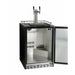 Kegco 24" Wide Kombucha Dual Tap Black Commercial Built-In Right Hinge Kegerator - KOMHK38BSU-2-6