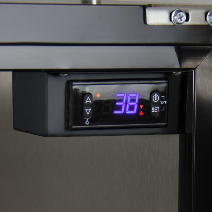 Kegco 24" Wide Kombucha Dual Tap Black Commercial Built-In Right Hinge Kegerator - KOMHK38BSU-2-5