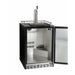 Kegco 24" Wide Kombucha Single Tap Black Commercial Built-In Right Hinge Kegerator - KOMHK38BSU-1-6