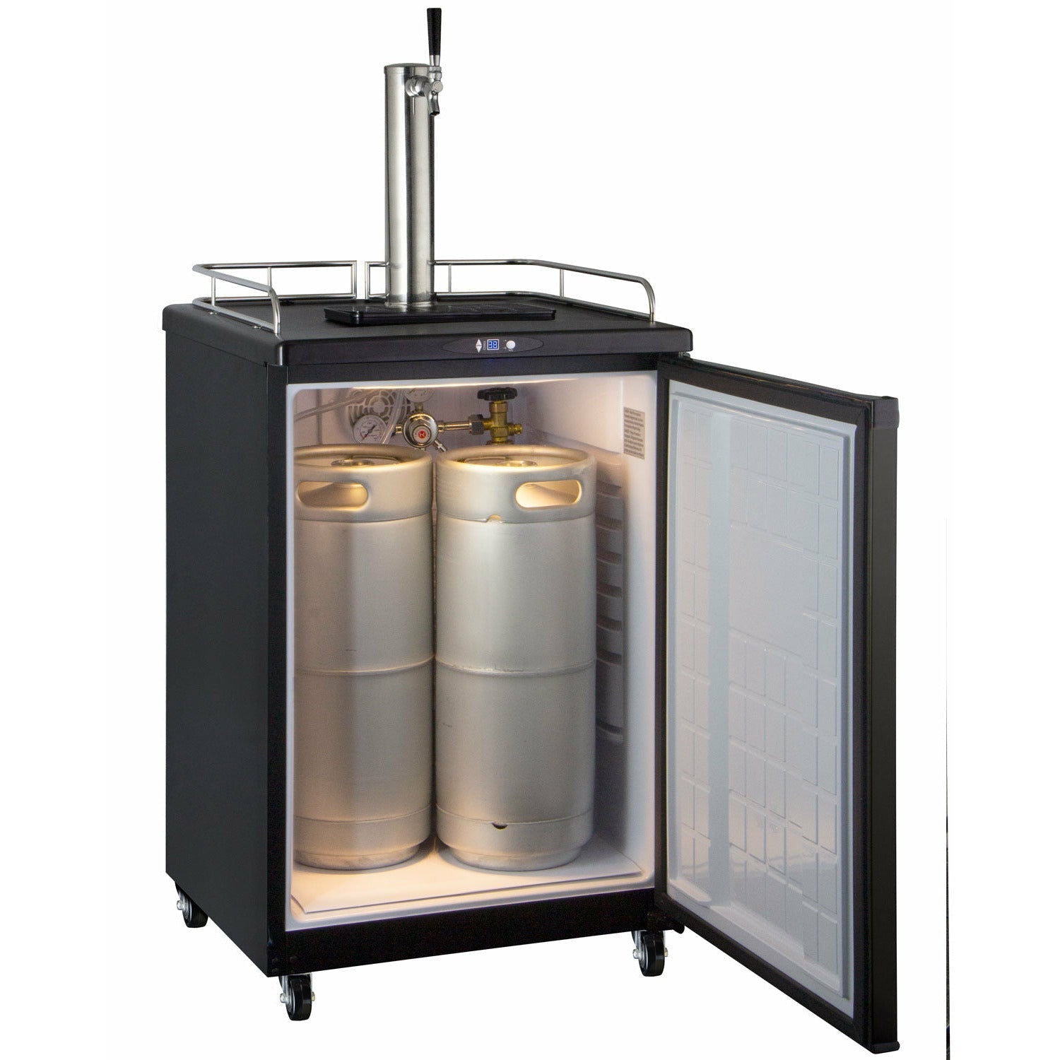 Kegco 24" Wide Kombucha Single Tap Black Commercial/Residential Kegerator - KOM163B-1NK-10