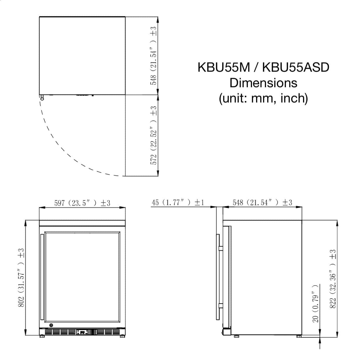 Kingsbottle KingsBottle 24 Inch Outdoor Beverage Refrigerator -KBU55ASD