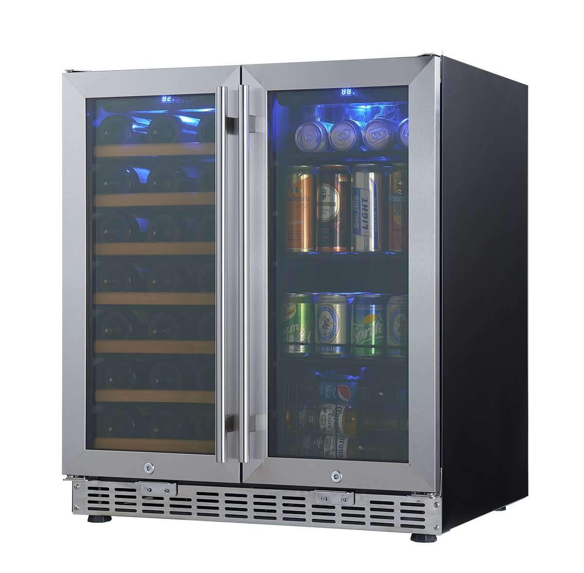 Kingsbottle KingsBottle 30" Under Counter Wine and Beer Refrigerator - KBUSF66BW-SS