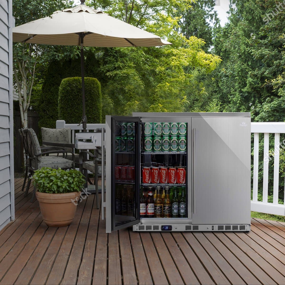 Kingsbottle KingsBottle 36 Inch Outdoor Beverage Refrigerator - KBU56ASD