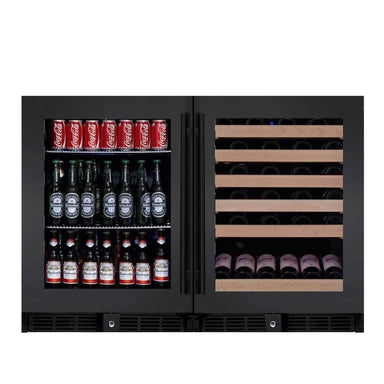 Kingsbottle KingsBottle 48 Inch Side By Side Wine And Beverage Refrigerator - KBU50BW2-FG
