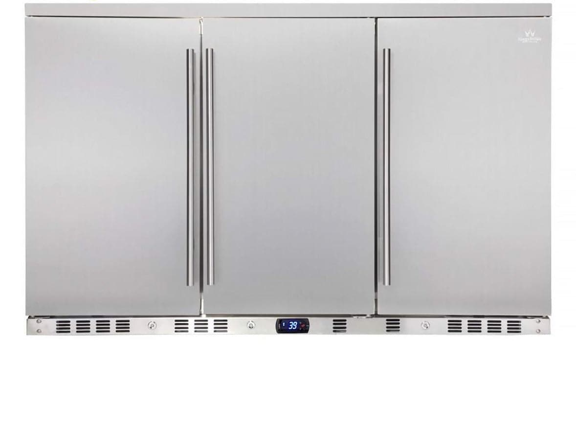 Kingsbottle KingsBottle 53" Wide 3-Door Commercial/Outdoor Beverage Beverage Refrigerator - KB328ASD