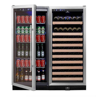 Kingsbottle KingsBottle 56" Freestanding Wine And Beverage Refrigerator - KBU100BW2-SS