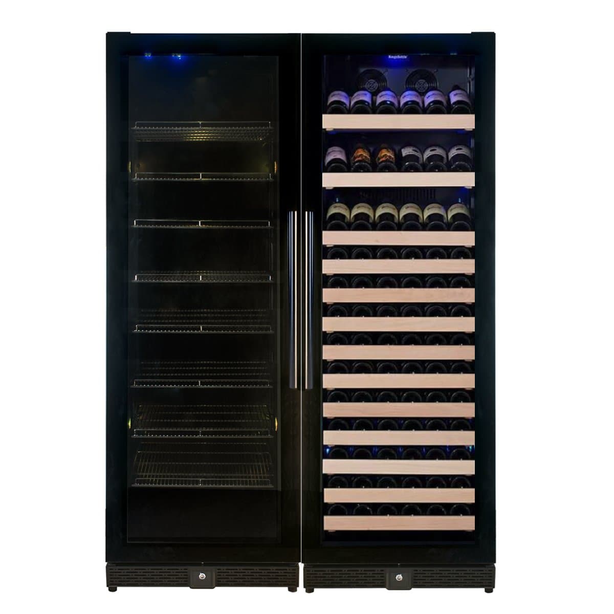 Kingsbottle KingsBottle 72" 625 Can 166 Bottle Wine And Beverage Refrigerator - KBU170BW2-FG