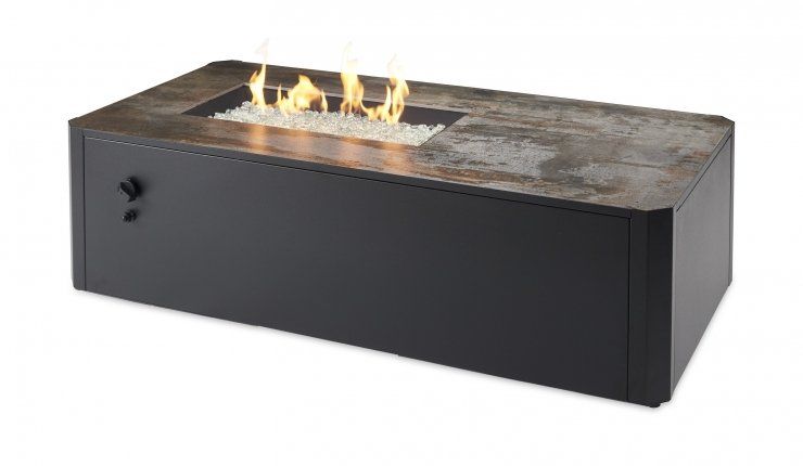 The Outdoor Greatroom | Kinney Rectangular Gas Fire Pit Table