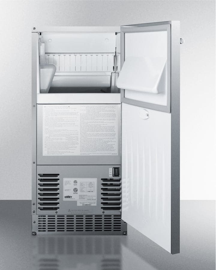 Summit 62 lb. Clear Outdoor/Indoor Icemaker - BIM68OSPUMP-2