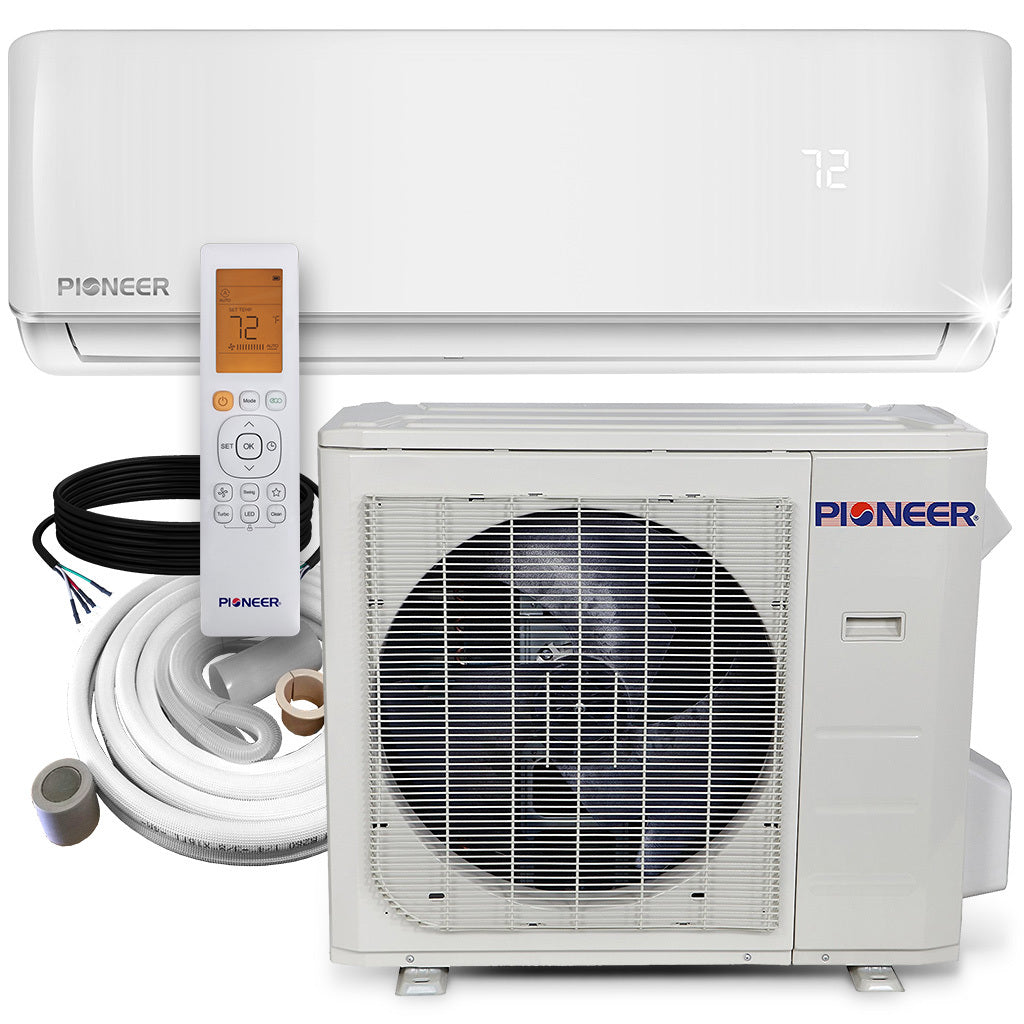 Pioneer® 30,000 BTU 18.6 SEER2 Ductless Mini-Split Inverter+ Air Conditioner Heat Pump System Full Set 230V