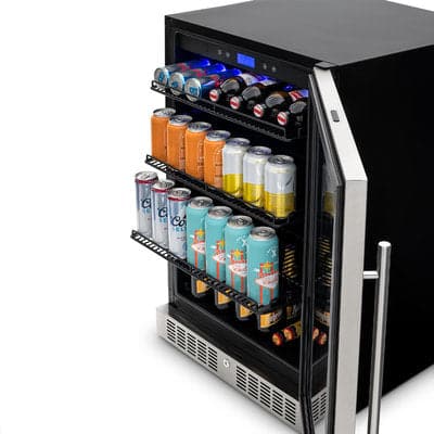 NewAir NewAir 24” Built-in Premium 224 Can Beverage  Refrigerator-  NBC224SS00