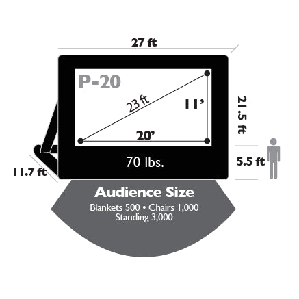 Open Air Cinema | Event Pro Outdoor Movie Screen Kit 20'