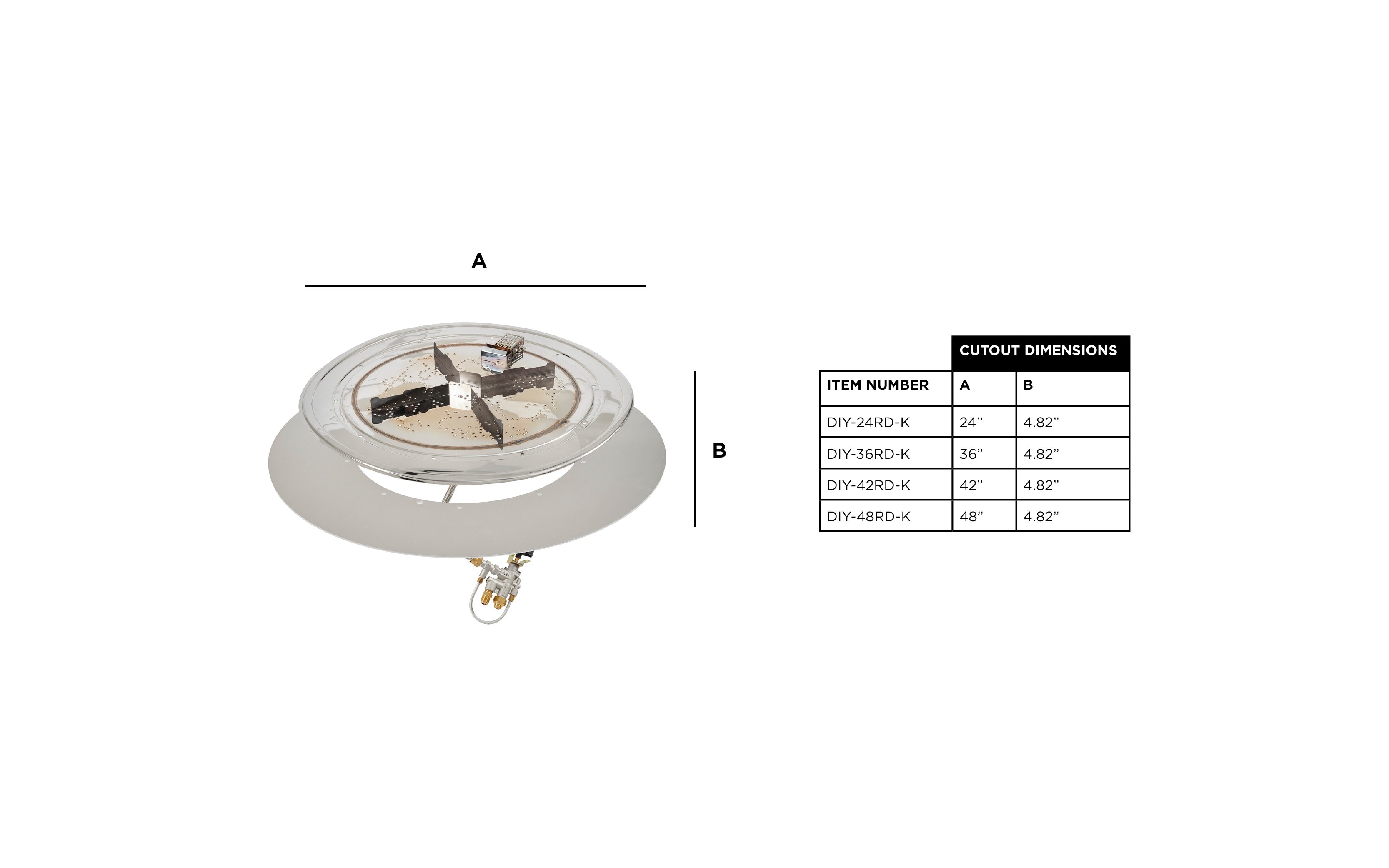 The Outdoor Greatroom | 36" Do-it-Yourself Crystal Fire Plus Gas Burner Kit