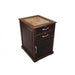 Santiago 700 Ct. Walnut End Table w/ Drawers & Digital Hygrometer-3