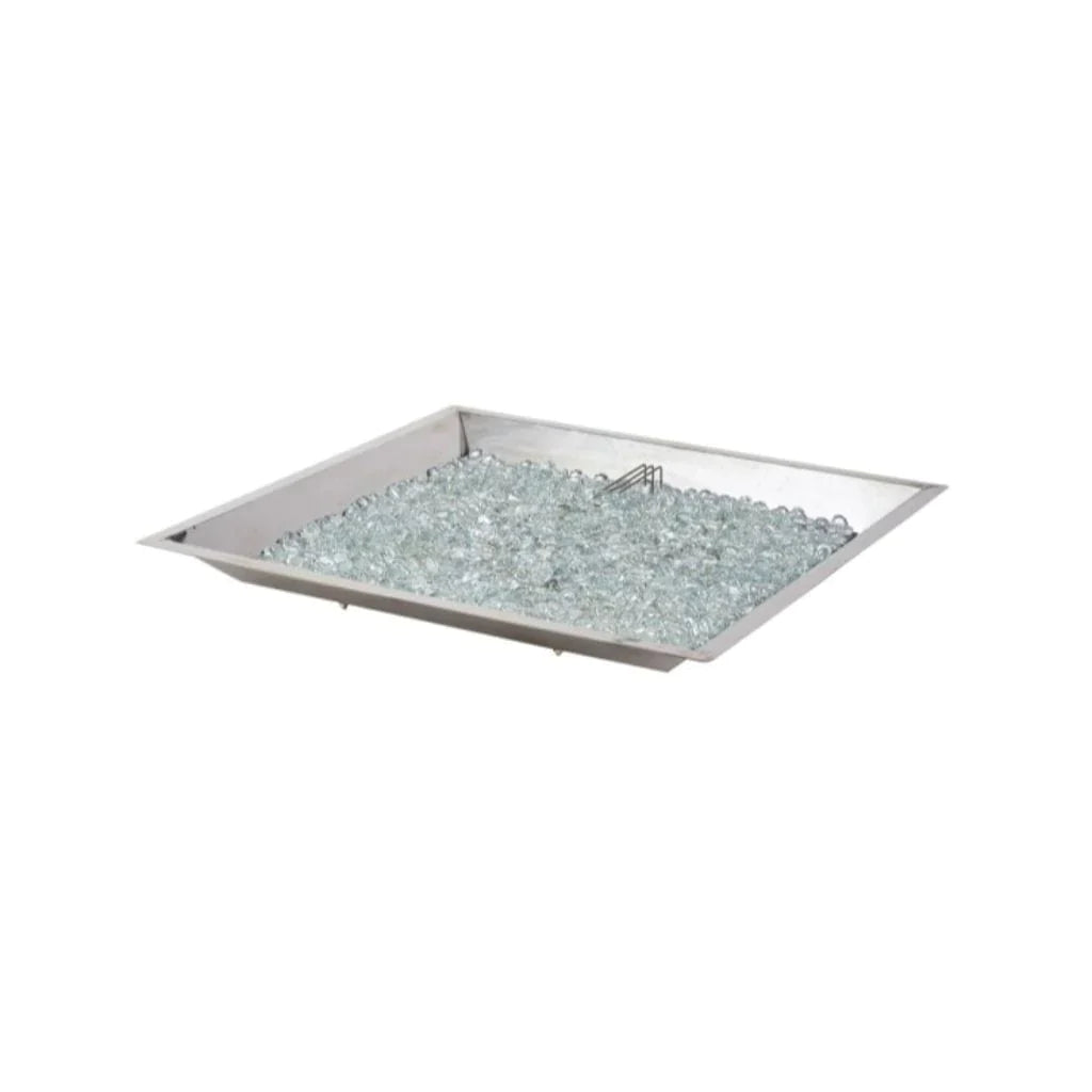 The Outdoor Greatroom | 24" x 24" Square Crystal Fire Plus Gas Burner