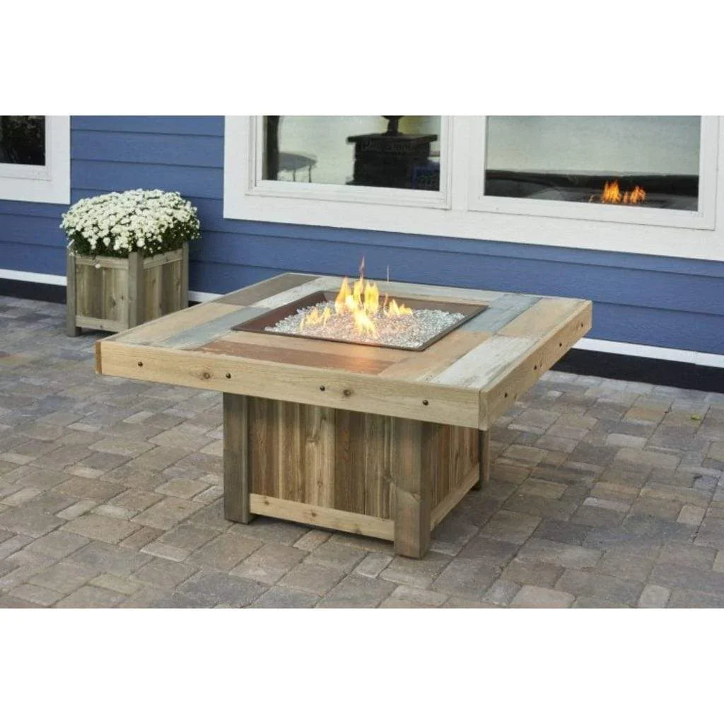 The Outdoor Greatroom | 24" x 24" Square Crystal Fire Plus Gas Burner