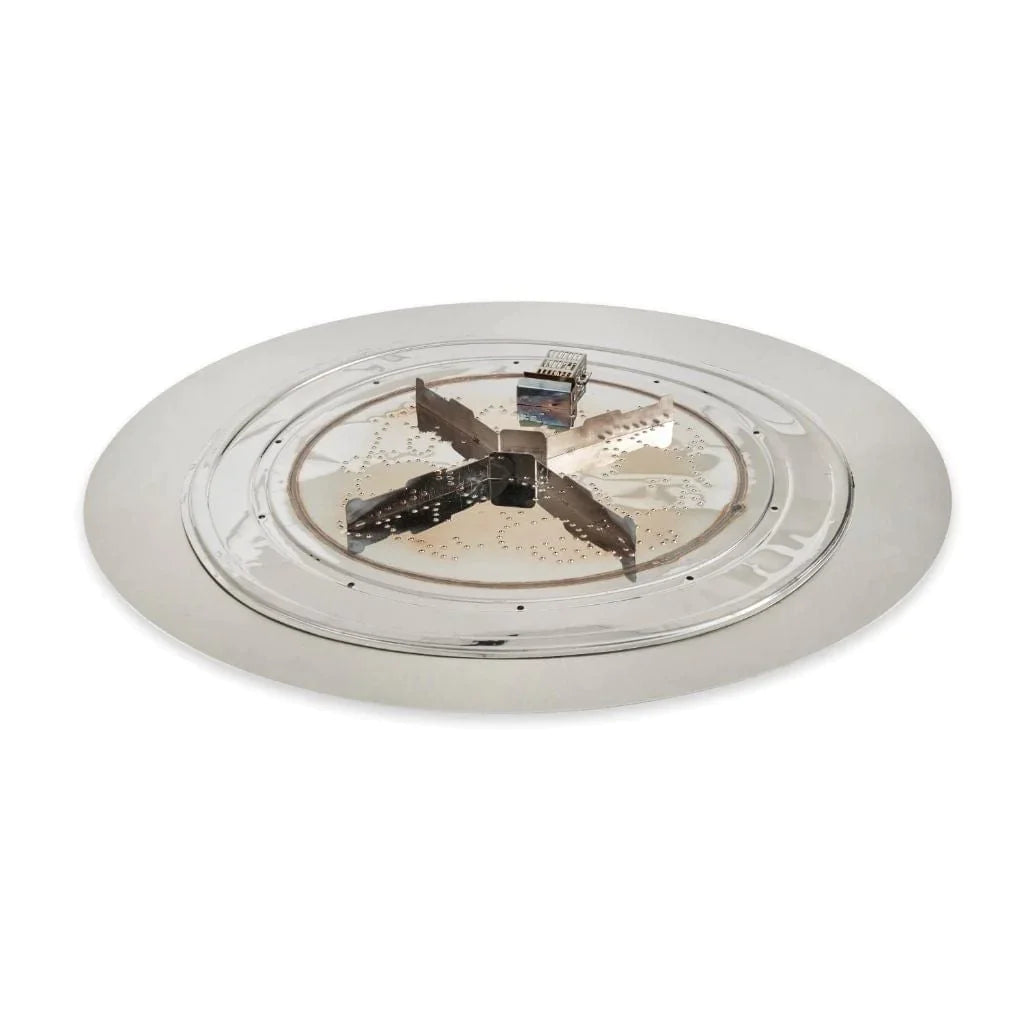 The Outdoor Greatroom | 24" Round Crystal Fire Plus Gas Burner Insert and Plate Kit