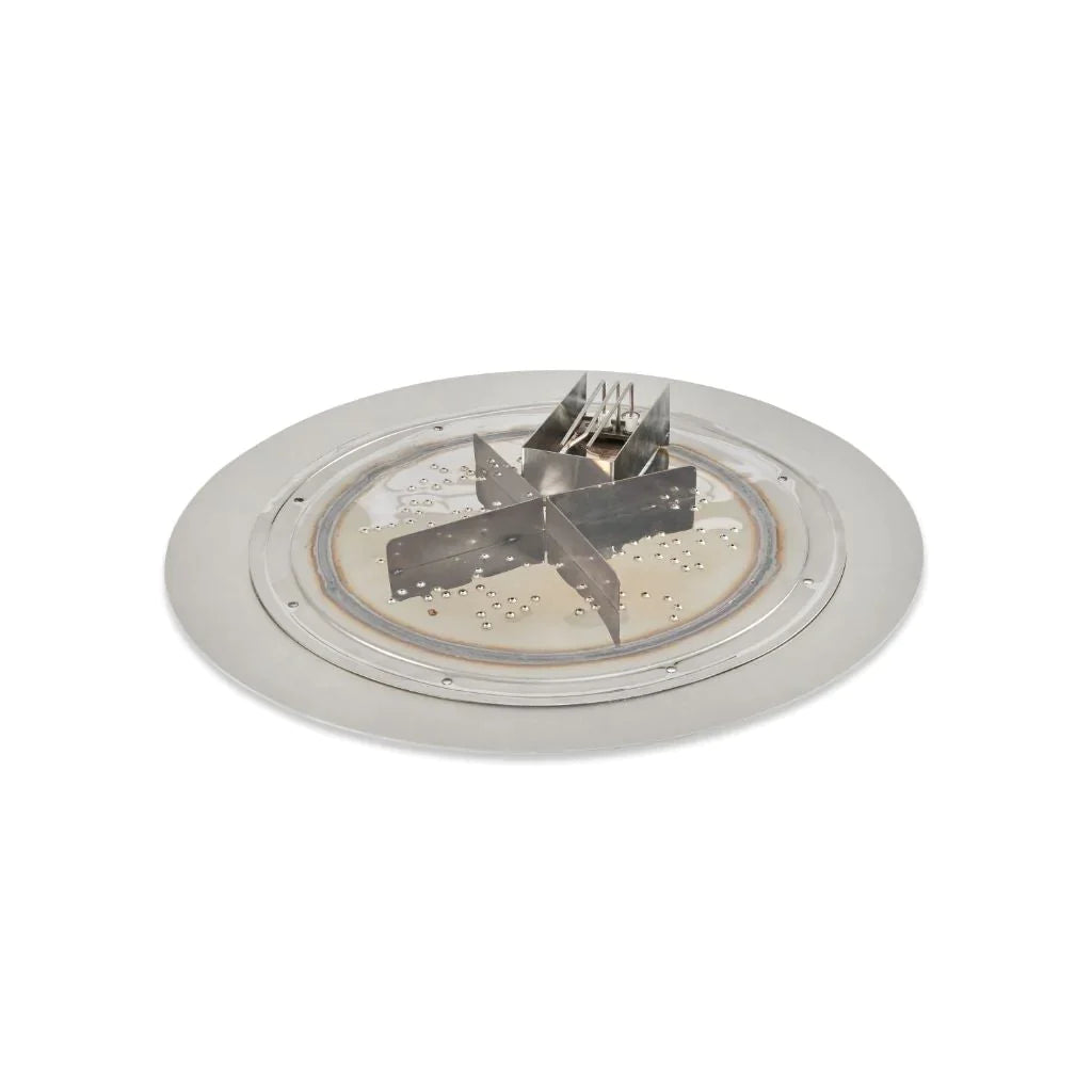 The Outdoor Greatroom | 24" Round Crystal Fire Plus Gas Burner Insert and Plate Kit