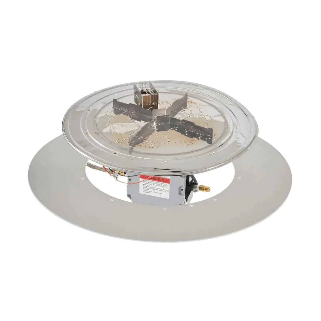 The Outdoor Greatroom | 24" Round Crystal Fire Plus Gas Burner Insert and Plate Kit