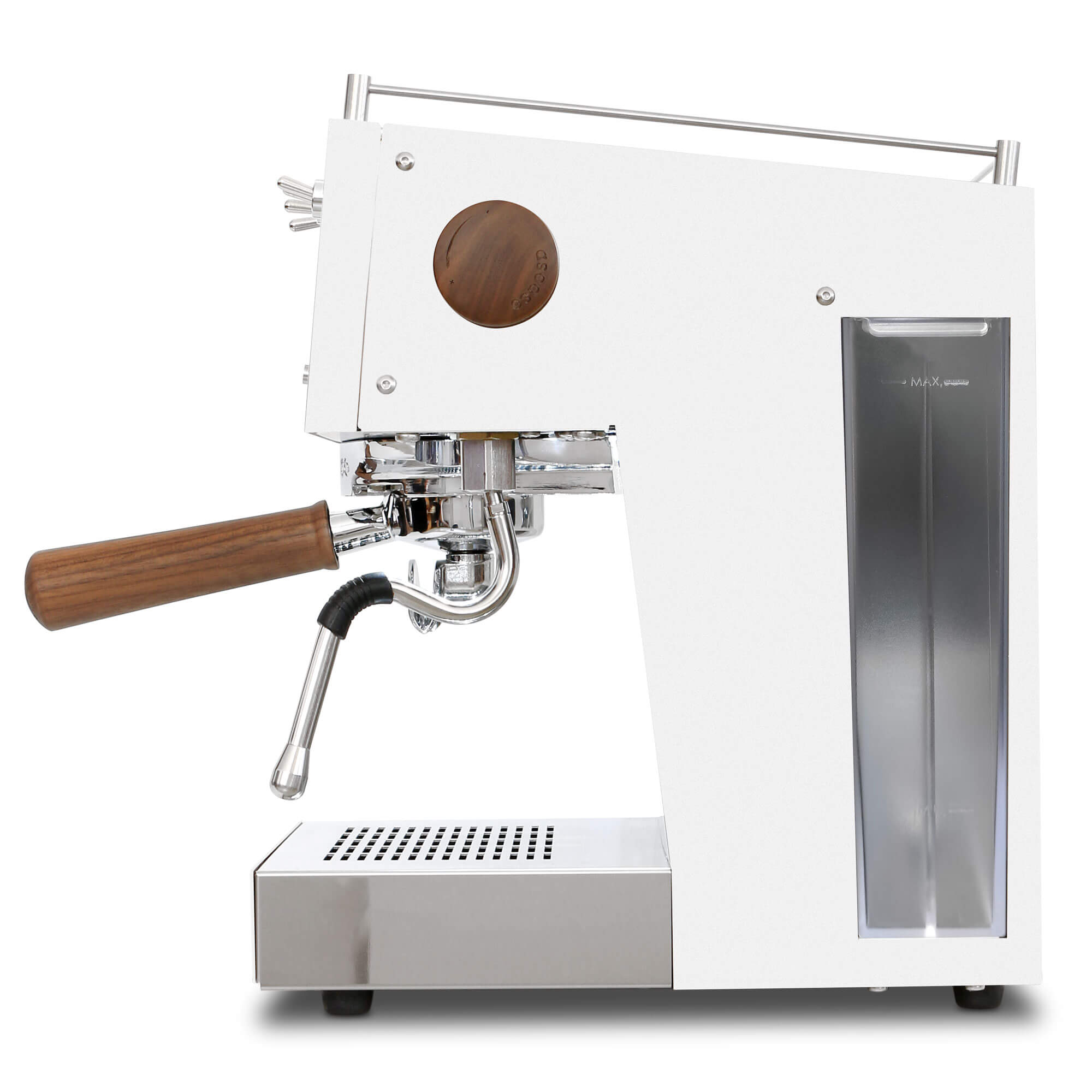 Ascaso Steel UNO Programmable Espresso Machine w/PID Controller, Single Thermoblock, 120V (White)