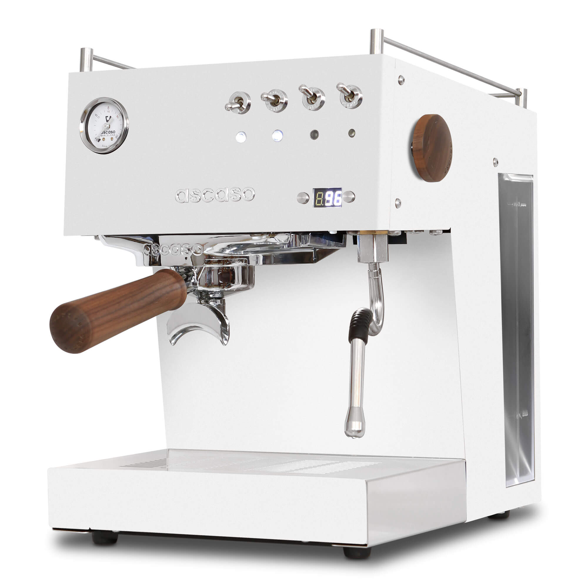 Ascaso Steel UNO Programmable Espresso Machine w/PID Controller, Single Thermoblock, 120V (White)