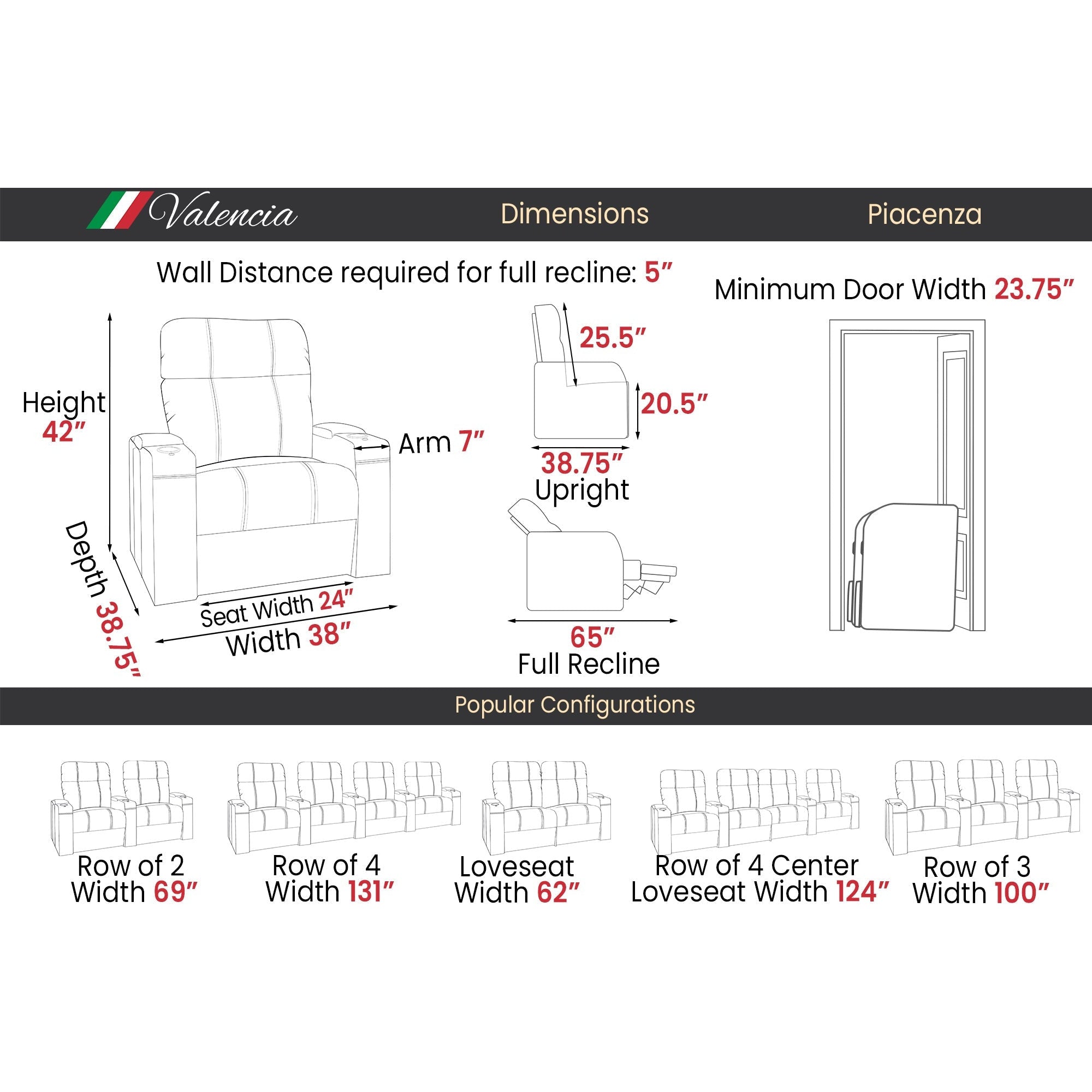 Valencia Theater Piacenza Home Theater Seating