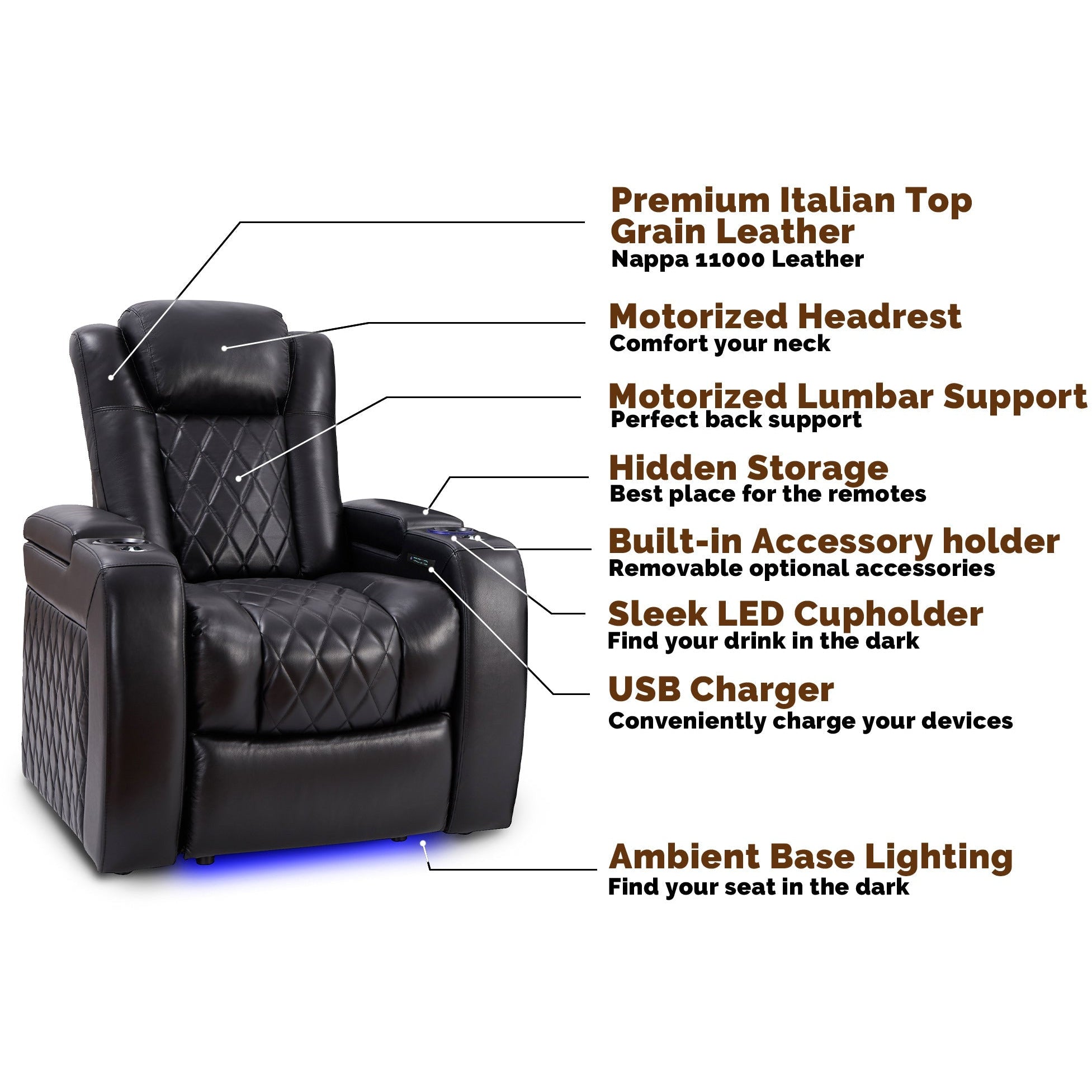 Valencia Tuscany Slim Home Theater Seating