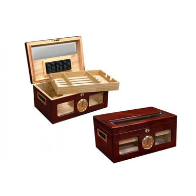 Valencia 120 Ct. Lacquer Humidor w/ Beveled Glass-1